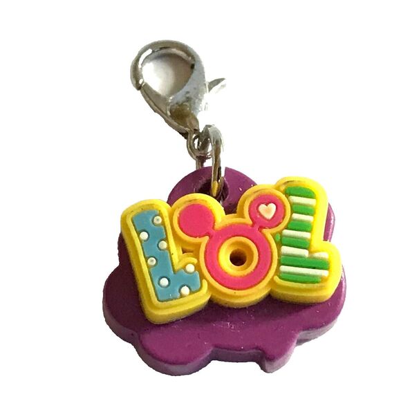 Disney Parks Mickey Mouse Ears LOL Clip On Charm Zipper Pull Purse Bag Signed - Picture 1 of 9